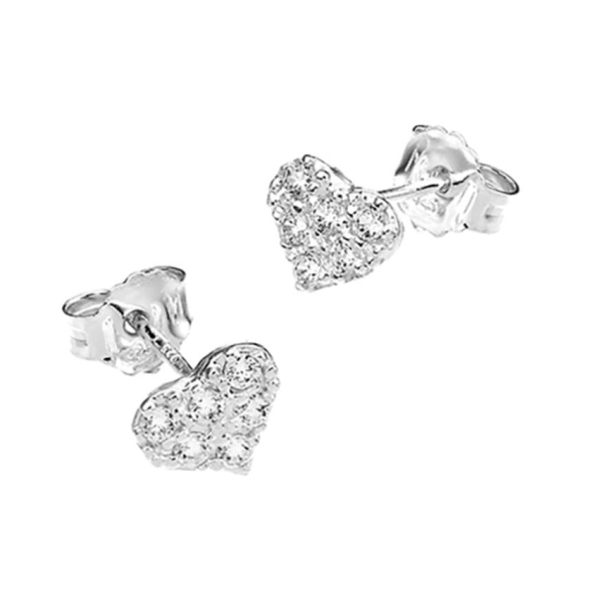 Ohrstecker Herz Zirkonia Sterling Silber Sterling Silber 925