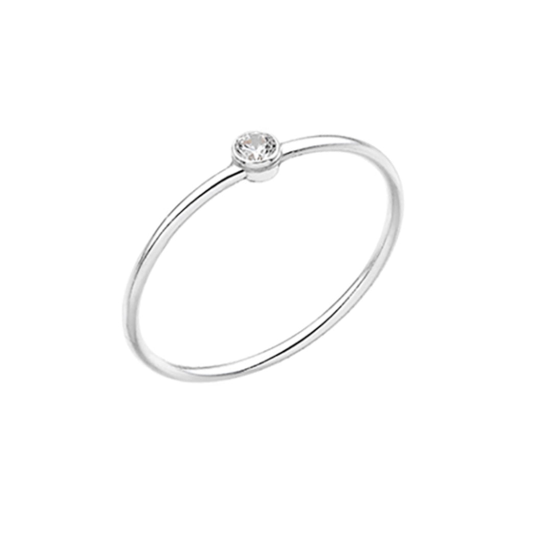 Ring Sterling Silber 925 mit weißem Zirkonia