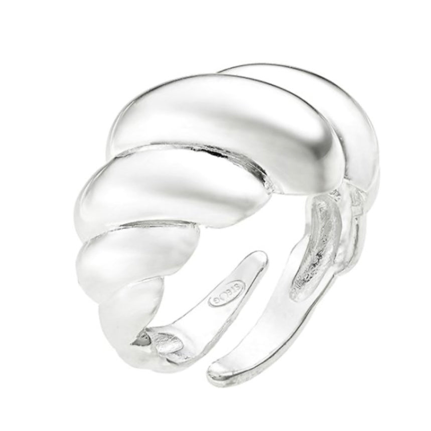 Gewölbter Ring Sterling Silber Premium Collection recycelt