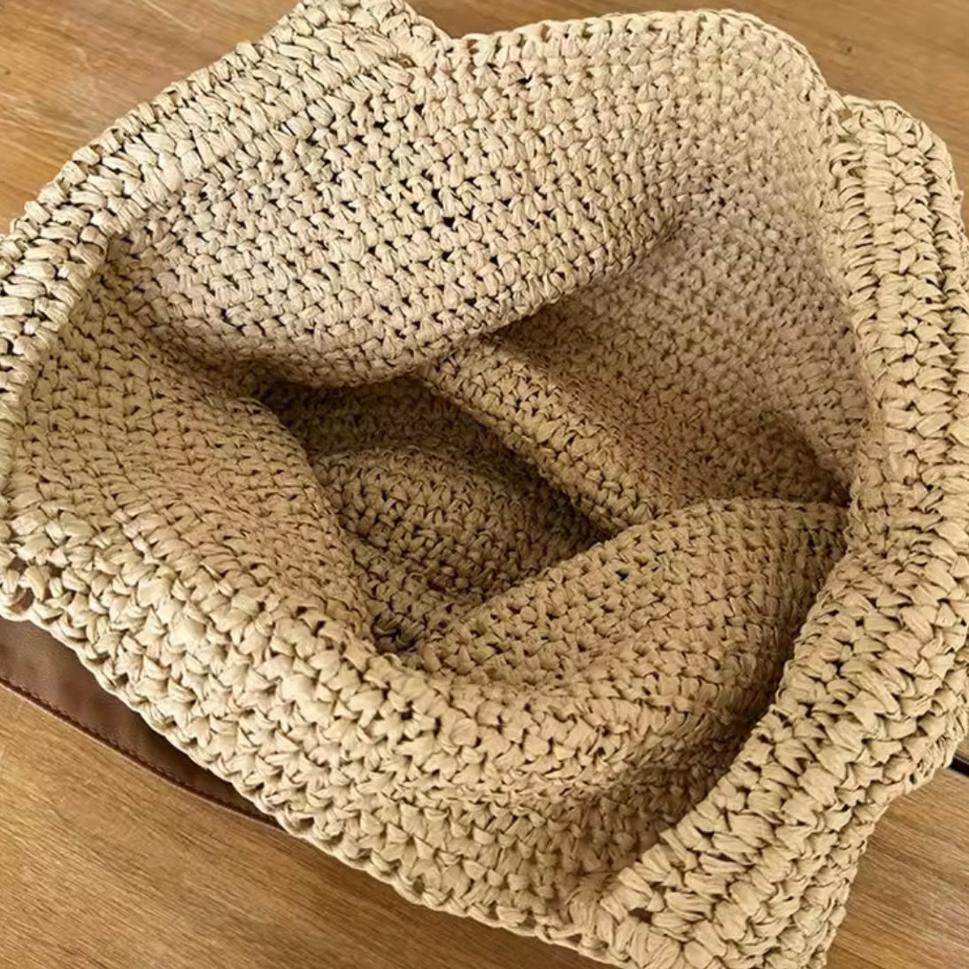 Schultertasche Hobo Bag Beige