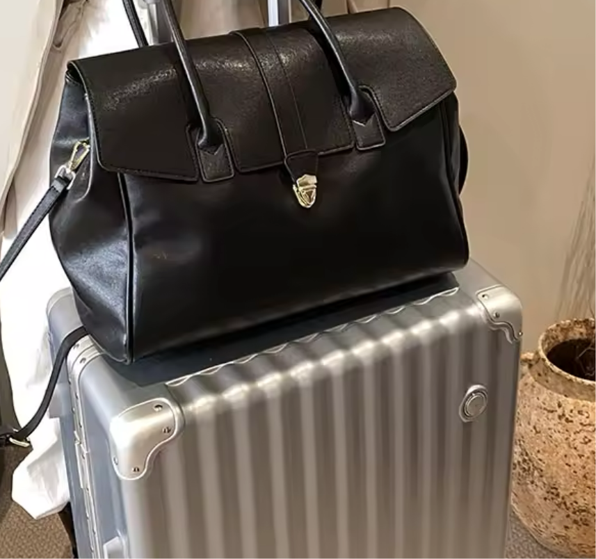 Kompakte Classic Bag Büro Glattleder Vegan