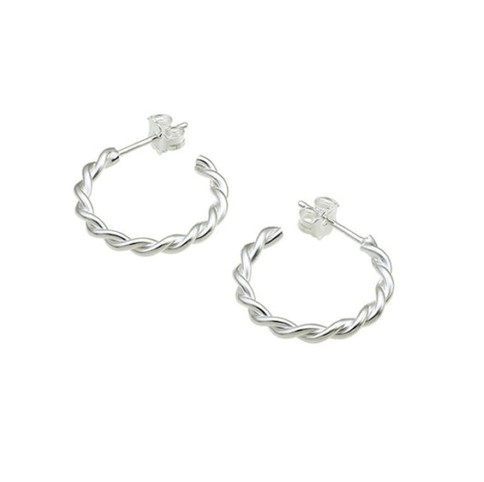 Creole Sterling Silber 925 recycelt gedreht 20mm