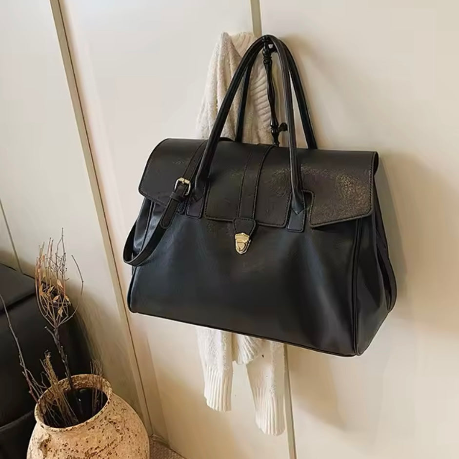 Kompakte Classic Bag Büro Glattleder Vegan