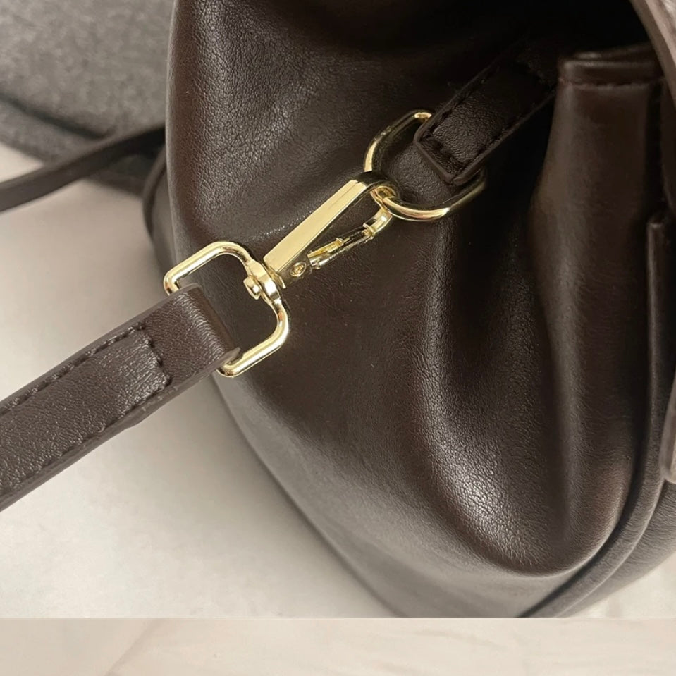 Kompakte Classic Bag Büro Glattleder Vegan