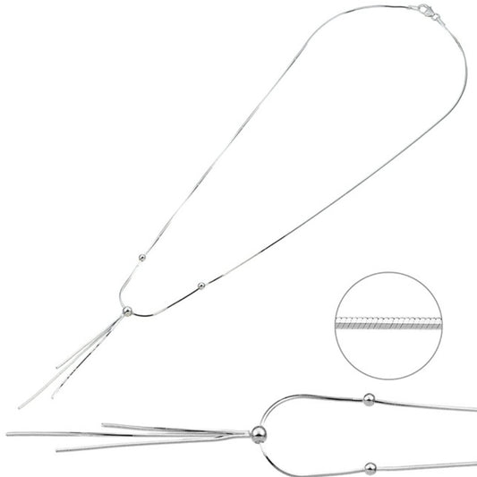 Kette Sterling Silber 925 mit Kugeln & Quaste