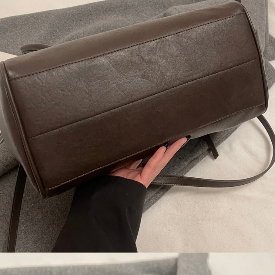 Kompakte Classic Bag Büro Glattleder Vegan