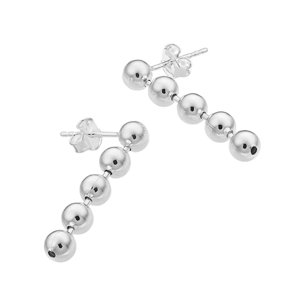 Ohrstecker Sterling Silber 925 Kugelkette
