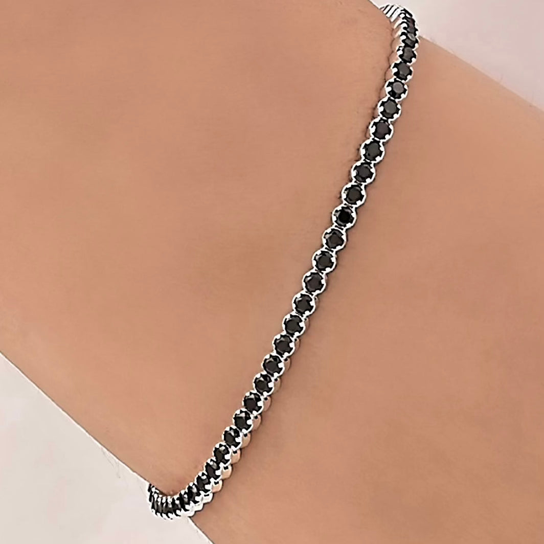 Armand Zirkonia Schwarz Sterling Silber Premium Collection recyceltes Silber