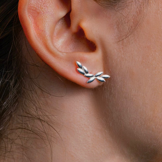 Ohrstecker Blossom Curve Sterling Silber eco classy