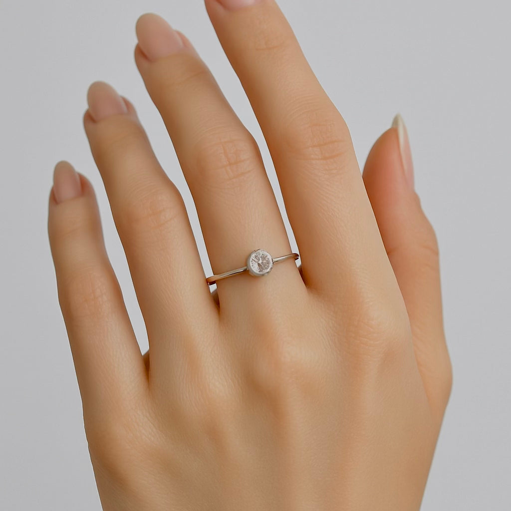 Ring Sterling Silber 925 mit weißem Zirkonia