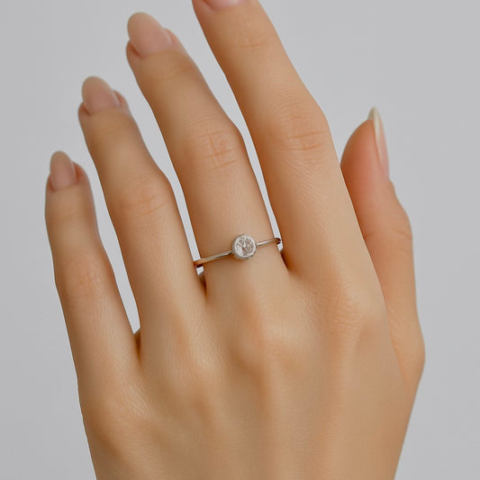 Ring Sterling Silber 925 mit weißem Zirkonia