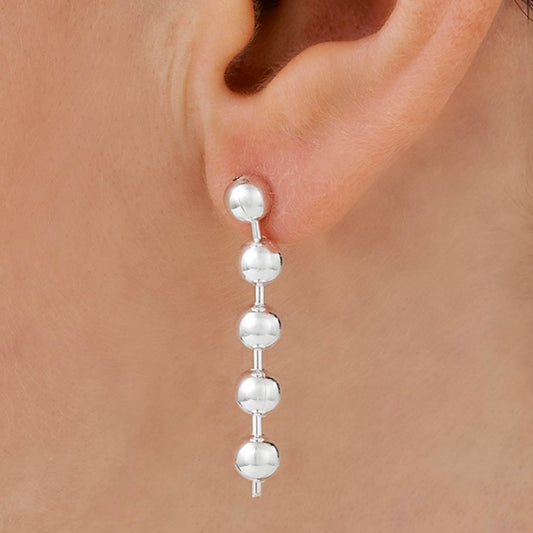 Ohrstecker Sterling Silber 925 Kugelkette