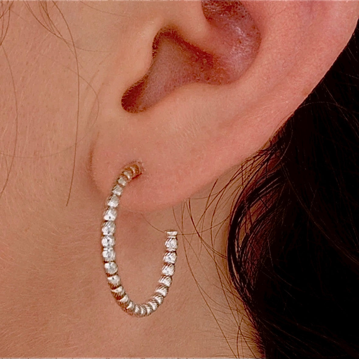 Creole Sterling Silber Statement geflochten