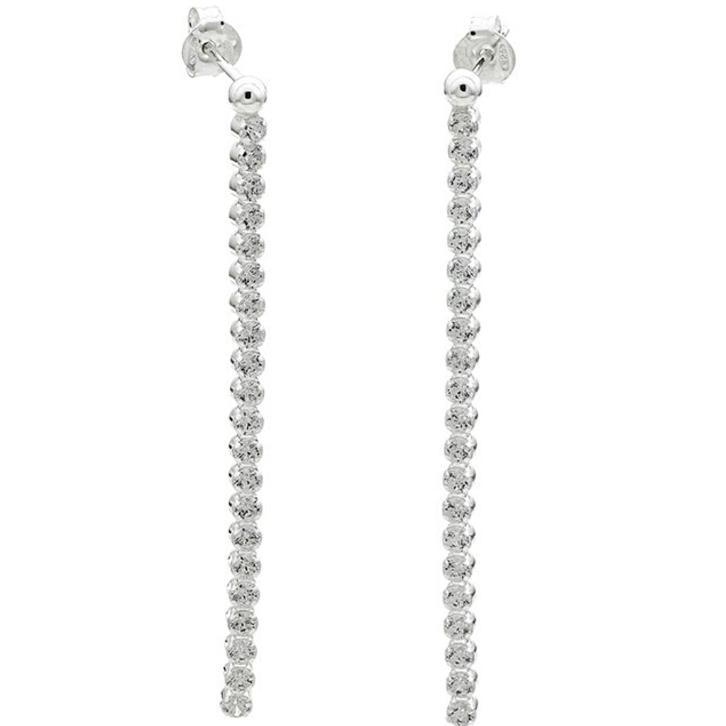 Ohrstecker Sterling Silber 925 Zirkoniasteine Kette