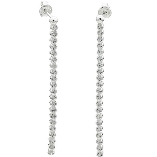 Ohrstecker Sterling Silber 925 Zirkoniasteine Kette