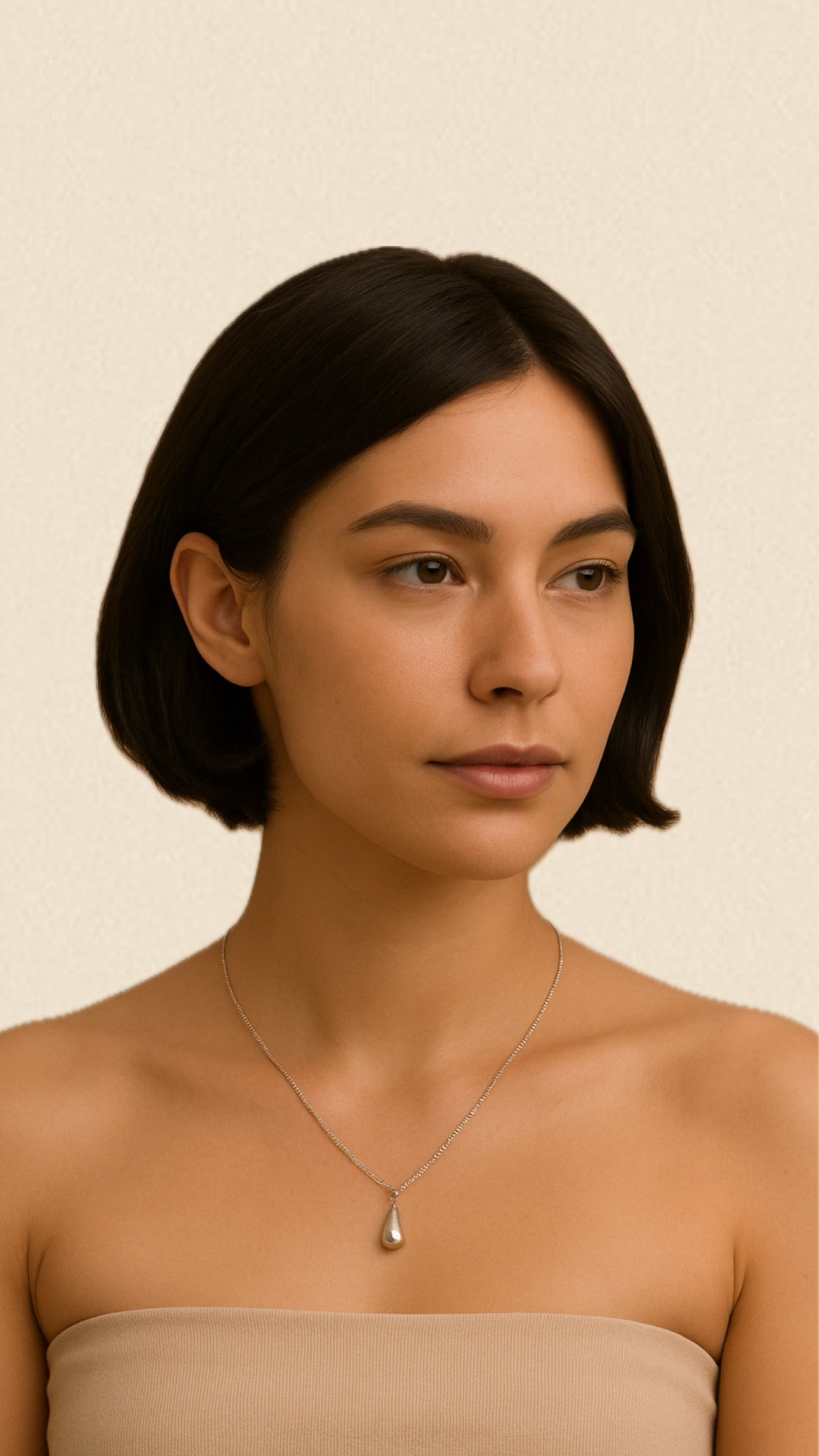 Kette Sterling Silber 925 Tropfen Anhänger