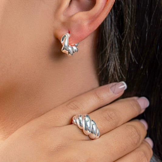 Creole Sterling Silber 925 Premium Collection Gewölbt